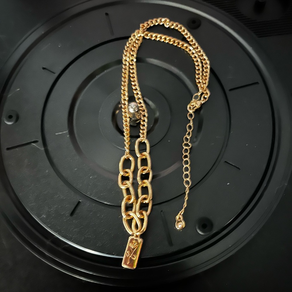 Gold Rose Charm Chain